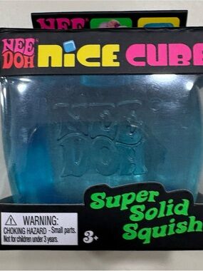 Nee Doh Nice Cube - Blue Super Solid Squish